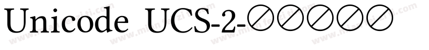 Unicode UCS-2字体转换